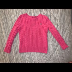 Pink girls Polo Sweater
